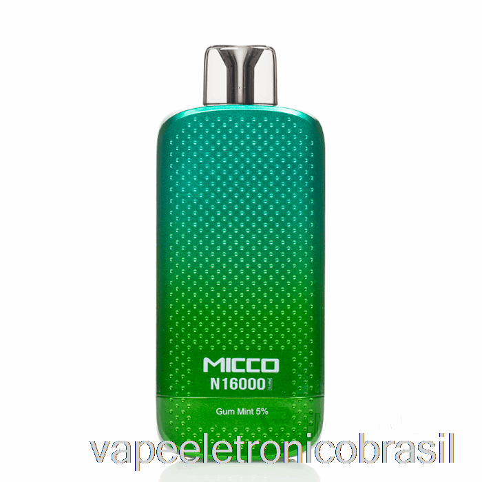 Vape Eletrônico Horizontech Micco N16000 Goma Descartável Hortelã